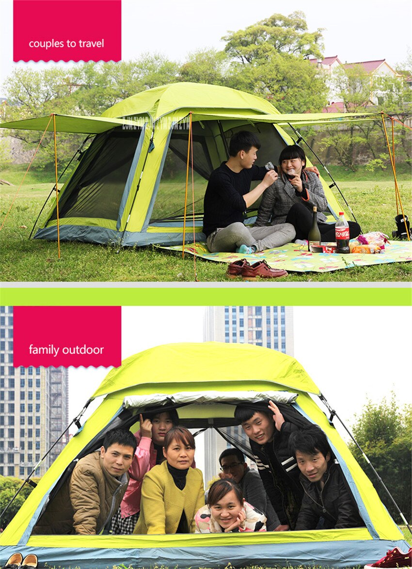 Cheap Goat Tents 1pcs Camping Tent 5 person Outdoor Equipment Single room Family Tourism Beach Tents Waterproof tent Tents 